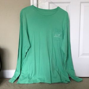 Green Long Sleeved Vineyard Vines T- Shirt